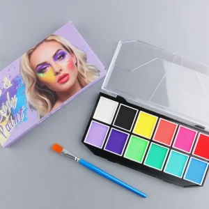 Sweat-proof 24 Colors UV Glow-in-the-Dark Neon Body Paint Pro-grade High-Coverage Smudge-proof SFX Makeup Festival Children