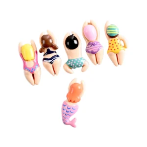 Swimming Girls Resin Charms Summer DIY Decoration for Phone Case Hair Clip