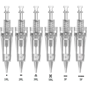 T Shape 1RL Tattoo Needle Cartridge Disposable Permanent Makeup Cartridge Needles for Digital Permanent Makeup Machine