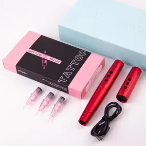 TG Wireless Permanent Makeup Machine Stainless Steel Electric Gun 2 Rechargeable Batteries Disposable Tattoo Cartridge