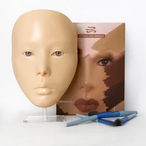 TH080 Makeup Face Practice Board 5D Silicone Bionic Skin Mannequin Reusable Face Eye Eyebrow Mask Pad