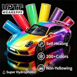 TPU Color Changing Matte Black Satin Paint Protection Film Air Release Bubble Free 8MIL 5 Year Warranty PPF for Car