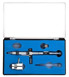 TY92711R Gravity Feed AirBrush Spray Gun Perfect for Face Body & Fine Detail Work Fine Art Nail Art 0.3 mm Tip 5 ML Fluid Cup