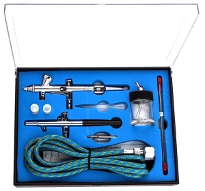 TY92713K Crown Cap Gravity Feed Siphon Feed AirBrush Kit for Face Body Fine Detail Work Fine Art