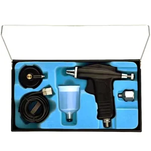 TY92721JK Airbrush Gun Kit W 0.3mm Tip 20ML Gravity Fluid Cup for Cake Decorating, Cosmetics, Auto-Motorcycle Graphics