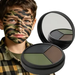 Tactical Face Paint Kit with Mirror 3 & 5 Color Woodland Hunting Camouflage Face Body Paint Sticks Custom Available