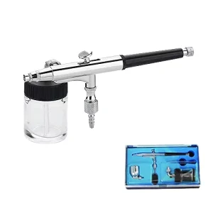 Tattoo Airbrush Gun Kit ABS Material for Body Art Temporary Tattoo Applications Includes Airbrush Compressor for Cake Decoration