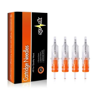 Tattoo Cartridge Needles 20PCS Curved Magnum Disposable Sterilized Needles with Membrane Safety Cartridges