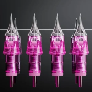 Tattoo Cartridge Permanent Makeup Needle PMU SMP Microblading Eyebrow Lips Needles Cartridge Purple VIPER Clear Tip