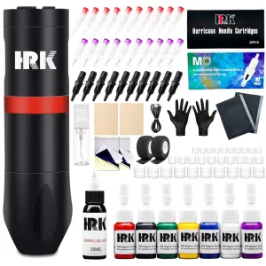 Tattoo Cartridges Inks Wireless Tattoo Machine Set Tattoo Kit for Complete Beginner Artists Set with Ink