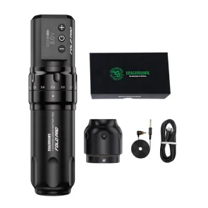 Tattoo Fold Pro Steel Wireless Tattoo Pen Machine Gun with 7 Stroke Lengths