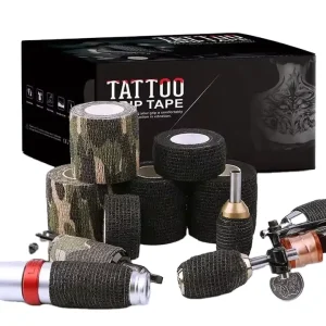 Tattoo Grip Wrap Tape Cohesive Tattoo Bandage Elastic Bandage Wrap Self Adhesive Bandage For Sports