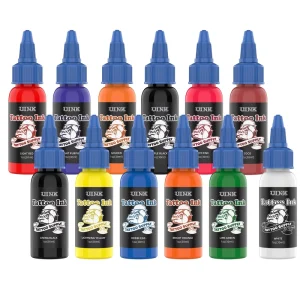 Tattoo Ink 30 ml 1 Oz 12-Color Tattoo Pigment Set Easy-to-apply