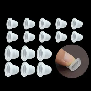 Tattoo Ink Cup Caps Disposable Soft Silicone Microblading Pigment Holder Container for Needle Tattoo Accessories