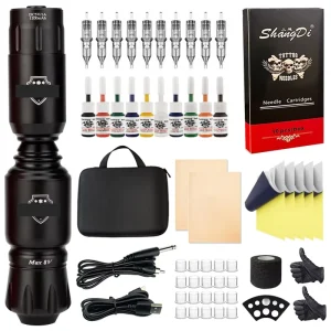 Tattoo Kit Rocket Machine Pen Set Wireless Ink Training Kits Full Simple Carry on Bag Gun Supplies Ink Cartridge Needle