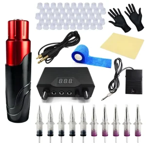 Tattoo Kit TK 08 High Quality Professional Complete Tattoo Machine Kit Set Rotary Tattoo Gun Kit for Beginners