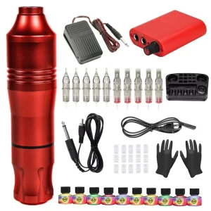 Tattoo Kits and Supplies with Rocket Tattoo Pen Needles Complete Tattoo Kit