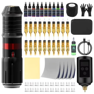 Tattoo Machine Kit Professional Tattoo Wireless PMU Machine Artist and Shop