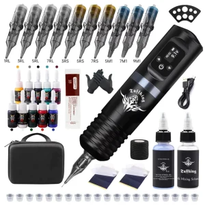 Tattoo Machine Set LED Wireless Power Complete Set of Tools Tattoo Pen Tattoo Motor Machine