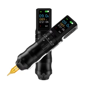 Tattoo Machine Set Wireless Power Charging Adjustable Stroke Tattoo Pen Stainless Steel Permanent Makeup Cross-Border