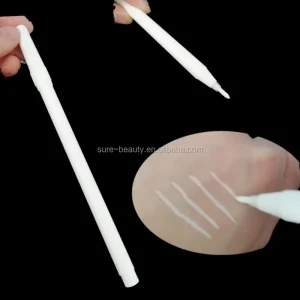 Tattoo Microblading White Ink Surgical Skin Marker Pen With Paper Ruler