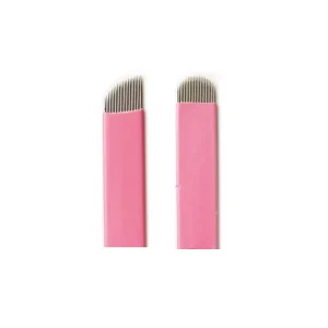 Tattoo Needles Box Pink Needle Hand Embroidery Tattoo Needle Permanent Makeup Supply Microblading