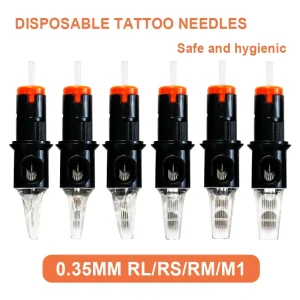 Tattoo Needles Cartridge Needles Permanent Makeup 0.35mm RL RS RM M1 Eyeliner Lips Eyebrows for System Tattoo Machines