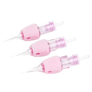 Tattoo Needles Cartridge Pink Cartridge Universal Tattoo Permanent Makeup Needle with Custom Tattoo Needle Box