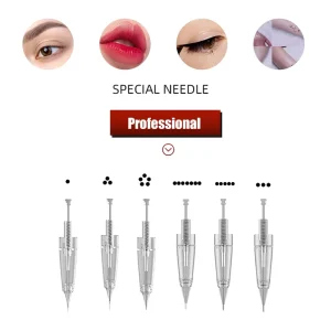 Tattoo Needles Permanent Makeup Supply Microblading Tattoo Needle Blade Eyebrow Piercing Rotate Tattoo Needle