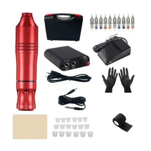 Tattoo Pen Kit Complete Tattoo Pen Kit Rotary Tattoo Machine Pen Foot Pedal and Power Supply Set