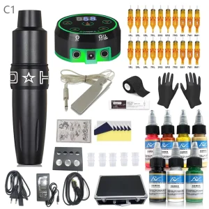 Tattoo Pen Tattoo Machine Set With Power Supply Tattoo Kit