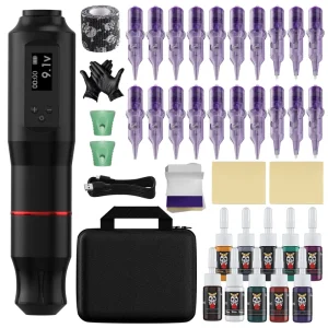 Tattoo Permanent Makeup Tattoo Machine Complete Professional Rotary Tattoo Kit