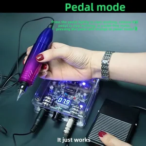 Tattoo Power Supply Transparent Acrylic High-Power LED Ambient Lighting Motor Coil Machine Tattoo Pen Transformer