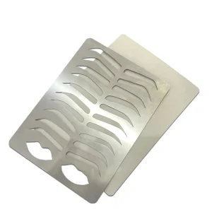 Tattoo Practice Eyebrow Lip Copy Board Semi permanent Stainless Steel Eyebrow Template Novice Eyebrow Tattoo Tool