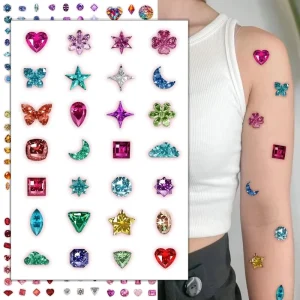 Tattoo Rhinestone Sticker Supplier Face and Body Jewels Diamond Crystal Gems