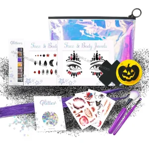 Tattoo Self Adhesive Halloween Rhinestone Stickers Crystal Makeup Face Gems Halloween Face Jewels