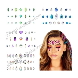 Tattoo Self Adhesive Rhinestone Face Stickers Crystal Jewels Body Gem Stickers for Festival Party