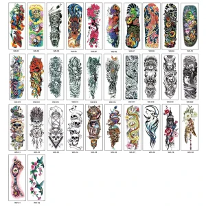 Tattoo Sleeve Full Arm Body Temporary Tattoo Sticker Large Size Realistic Color Men Woman Adults Sexy Accepted