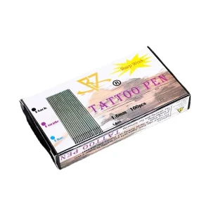 Tattoo Stencil Marker 20pcs Freehand Painting Markers Pen Skin Pencil Transfer Ink Pens Purple Blue Long Nib