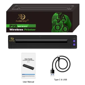 Tattoo Stencil Printer Thermal Wireless Tattoo Transfer Kit with Transfer Paper Compatible with Smartphone and PC