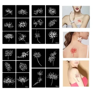 Tattoo Stencil Stickers for Body Painting Alphabet & Letter Stencils Plastic Material
