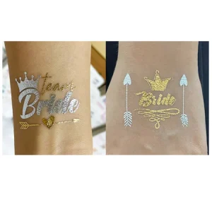 Tattoo Sticker Gold Metallic Waterproof Tattoo Stickers for Party Face Tattoo Customized