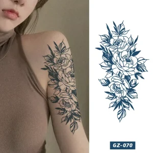 Tattoo Sticker Skin Safe Fake Medium Size Temporary Tattoo Waterproof Lasting 2 Weeks Semi Permanent Jagua Tattoo