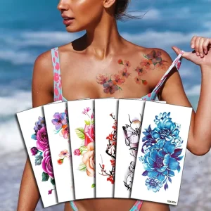 Tattoo Sticker Temporary Body Art Fake Flower