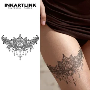 Tattoo Sticker for Body Paper Tattoo Sticker Lotus Mandala Waterproof Eco-friendly Long Lasting 15 Days Bulk