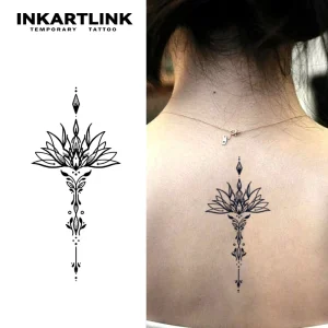 Tattoo Sticker for Body Paper Tattoo Sticker Mandala Lotus Waterproof Eco-friendly Long Lasting 15 Days Bulk