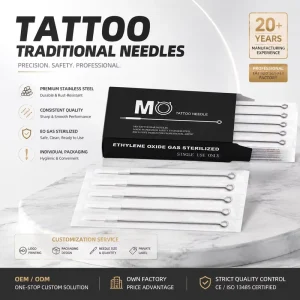 Tattoo Supply Disposable Traditional MO Tattoo Needles Premium Bar Needle Customize Brand Tattoo Needle