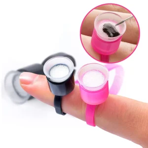 Tattoo Supply Ring Cups Tools Microblading Pigment Holder Permanent Makeup Disposable Tattoo Ink Cups With Sponge