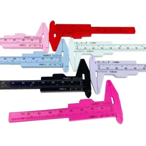 Tattoo Training Academy 80mm Mini Permanent Plastic Measuring Makeup Eyebrow Ruler Colorful Eyebrow Facial Makeup Tool