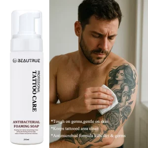 Tattoo and Piercing Antibacterial Soap Professional Tattoo Aftercare Cleanser Ideal for Tattoo Supplies and Healing